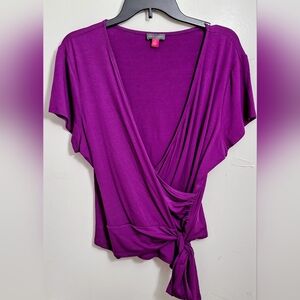 Vince Camuto Wrap With Side Tie Blouse
